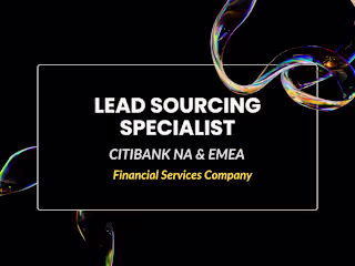 Lead Sourcing Specialist for Citibank