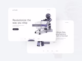 ShopBot - Landing Page UI Design Exploration