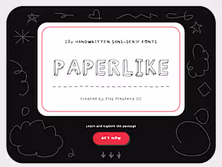 PAPERLIKE - 20+ Handwritten Sans-Serif Fonts