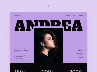 "Andrea" Framer Portfolio Template