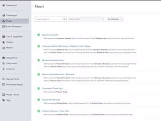 Klaviyo Email Marketing Flows 