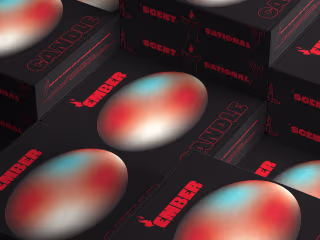 Packaging design for a candle shop Ember on Behance