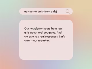 Advice Column - Newsletter