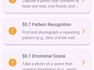 Complete tasks by submitting images. Prizes, failed, pending, a…