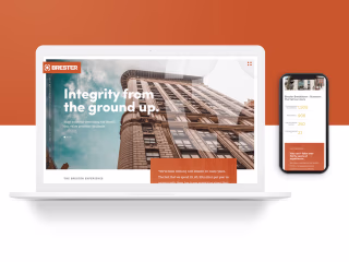 Brester Construction Website on Behance