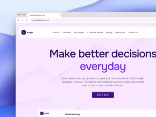 Landing Page Design for Insight Analytics 