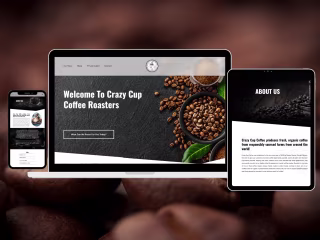 Website for a Coffee Roasting brand.