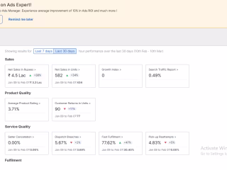 E-commerce seller account management