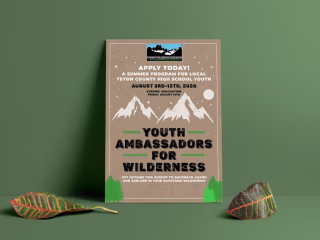 Youth Ambassadors for Wilderness - Poster, flyer and social media design