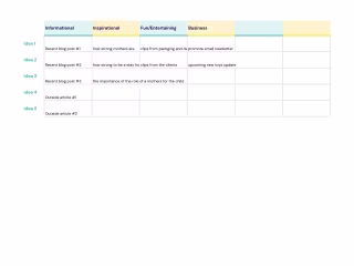 1 Week Content Calendar for a Kids Toys e-commerce Store