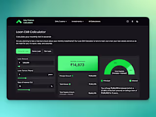 Loan EMI Calculator | Easy Finance Calculators