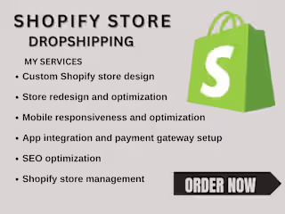 I will build design redesign shopify dropshipping store ecommer…
