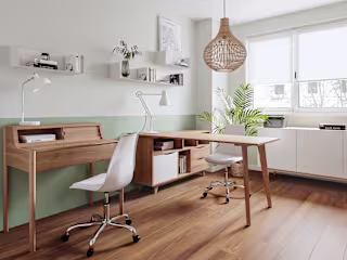 Realistic 3D Home Office Interior Design & Render