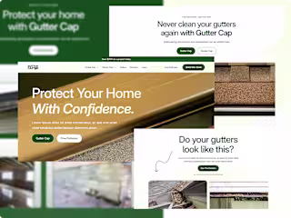 Gutter Cap "Home Page" Website Design - UI/UX Design