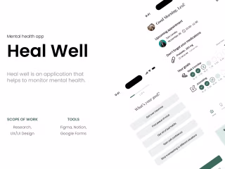 Heal Well Mobile App UX/UI Case Study