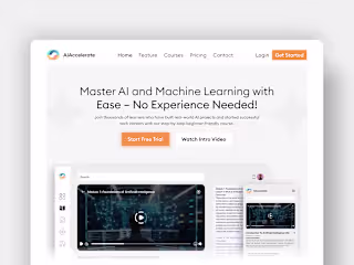 AIAccelerate - An EdTech Landing Page UI Design :: Behance