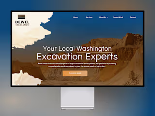 Vintage Homepage design for an Excavation Company