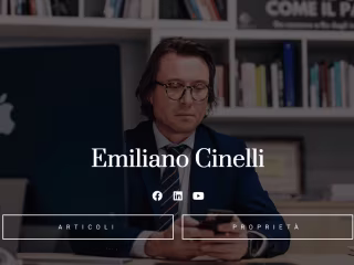 Emiliano Cinelli Website - Real Estate Personal Brand