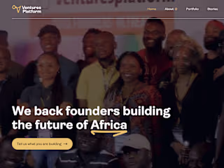 Ventures Platform Website Webflow Development