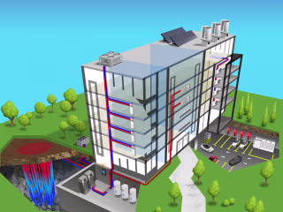 Building cutaway illustration