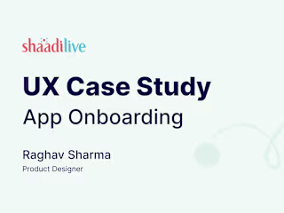 UX Study - Shaadi.com App Onboarding