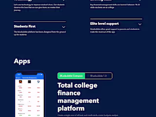 Blue bubble Landing Page