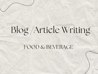 Blog Writing | Food & Beverage