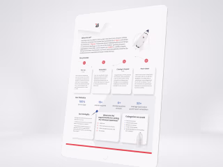 One Pager design: B2B brand on Behance