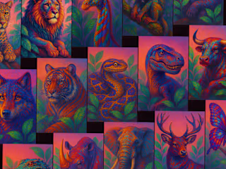 AI generated images: Vibrant Wildlife Portrait Collection