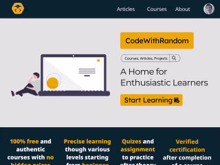 Codewithrandom E-learning platform for frontend 
