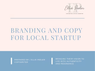 Branding and Copy for Local Startup