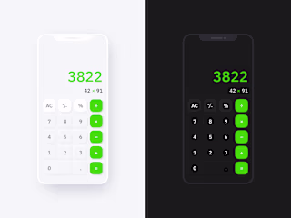 Calculator Concept – Light & Dark Modes