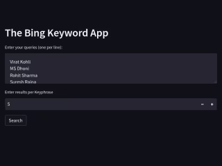  Streamlit Bing Search to S3 App 