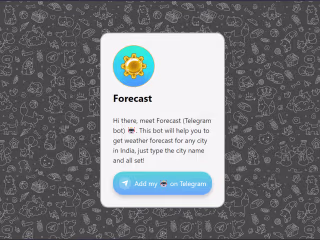 Forecast (A Telegram Bot)