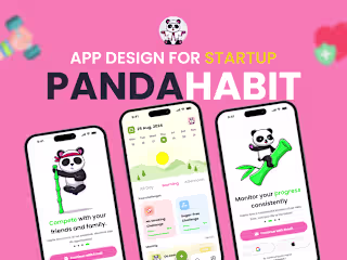 🎯 Pandahabit - Habit Tracker Mobile App Design 🐼 UXUI 