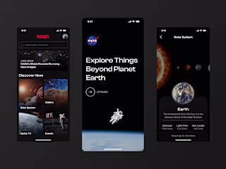 NASA - Mobile App UI UX Concept Design