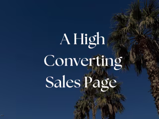 High Converting Sales Page