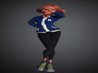 Creating a 3D Female Character Model for Animation and Gaming
