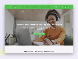Skillstream E- Learning Website UI/UX Redesign