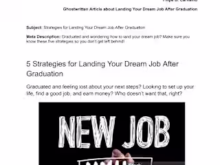 5 Strategies for Landing Your Dream Job After Graduation
