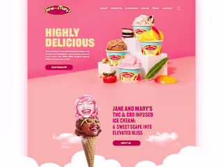 Website Design & Photography for an Ice Cream Brand
