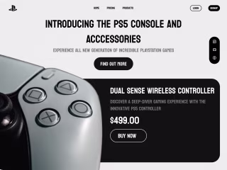 PS5 Product Page Design