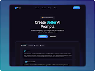 Promptly: Dark-Mode Framer Template for SaaS