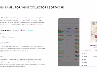 Admin Panel for wine collectors