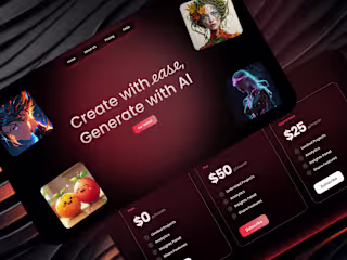 Framer Website - AI Image Generator/ Landing Page (UI/UX Design)