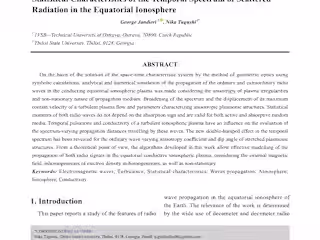Statistical Characteristics of the Temporal Spectrum of Scatter…