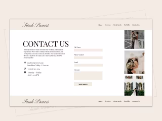 Wedding Photographer Website Design