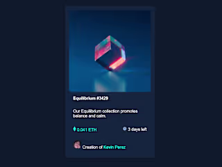 NFT preview card component