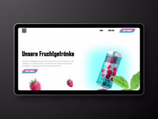 "Fruity Soda" Framer Presentation Website