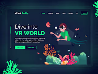 Banner Design For Virtual Reality Services